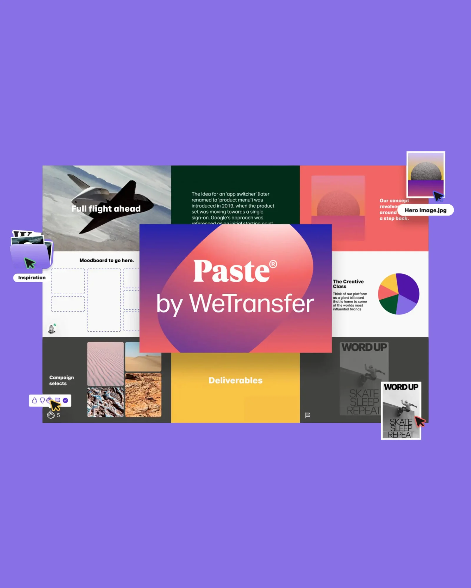 Paste by WeTransfer: a collaborative deck with comments and reactions